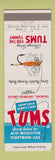 Matchbook Cover - Tums Antacid Fly Fishing Gray Hackle Orange Body