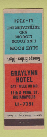 Matchbook Cover - Graylynn Hotel Indianapolis IN