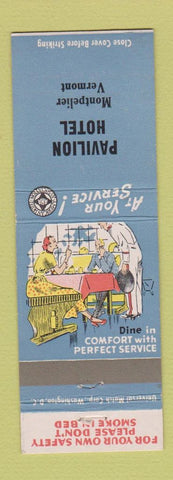 Matchbook Cover - Pavilion Hotel Montpelier VT