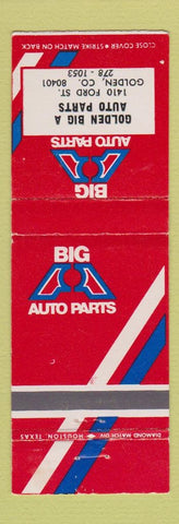 Matchbook Cover - Big A Auto Parts Golden Colorado