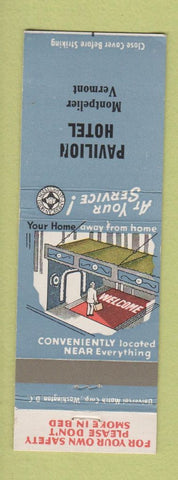 Matchbook Cover - Pavilion Hotel Montpelier VT