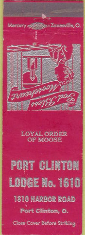 Matchbook Cover - Matchbook Cover Moose Lodge Port Clinton OH