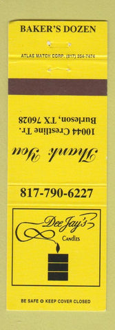 Matchbook Cover - Dee Jay's Candles Burleson TX