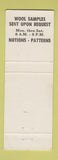 Matchbook Cover - Ye Olde Wool Shoppe Kezar Falls ME