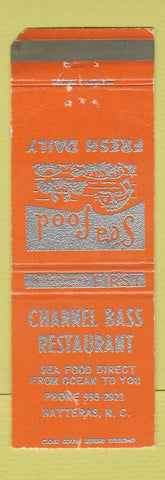 Matchbook Cover - Channel Bass Restaurant Hatteras NC WORN
