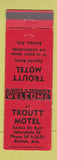 Matchbook Cover - Troutt Motel Benton AR