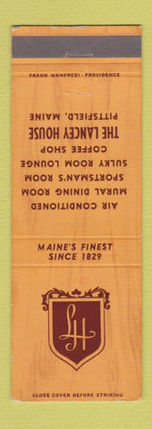 Matchbook Cover - Lancey House Pittsfield ME