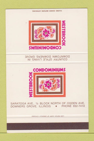 Matchbook Cover - Westbrook Condos Downers Grove IL SAMPLE 40 Strike