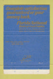 Matchbook Cover - Florida National Bank Coral Gables FL Wm Swain 40 Strike