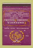 Matchbook Cover - Companhia Seguradora Sao Paulo Brazil 1956 40 Strike