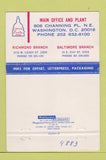 Matchbook Cover - Capico Printing Inks Litho Washington DC 40 Strike