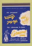 Matchbook Cover - Carnaval Lounge Sherbrooke QC SAMPLE 40 Strike