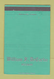 Matchbook Cover - William DeCarbo 40 Strike