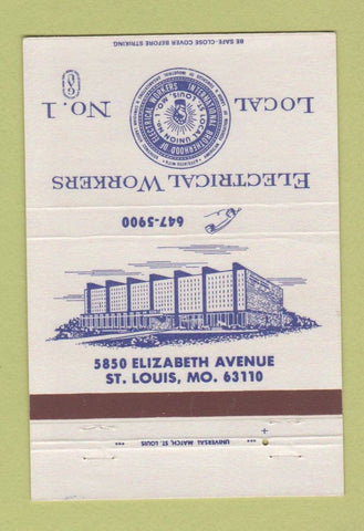 Matchbook Cover - IBEW St Louis MO 40 Strike