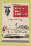 Matchbook Cover - San Diego State College CA Aztecs 40 Strike