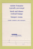 Matchbook Cover - Restaurant Le Provencal Washington DC 40 Strike