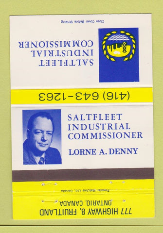 Matchbook Cover - Saltfleet Industrial Comm. Fruitland ON Lorne Denny 40 Strike