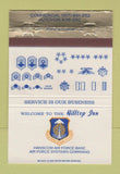 Matchbook Cover - Hilltop Inn Hansom Air Force Base Bedford MA WEAR 40 Strike