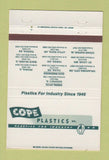 Matchbook Cover - Cope Plastics Godfrey IL 40 Strike