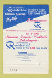 Matchbook Cover - Schoenith's Roostertail Detroit MI 40 Strike