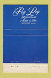 Matchbook Cover - Peg Leg Restaurant Motor Inn Rockport MA WEAR 40 Strike