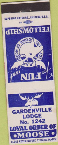 Matchbook Cover - Matchbook Cover Moose Lodge Gardenville Rosedale MD
