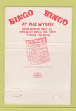 Matchbook Cover - Wynne Bingo Philadelphia PA 40 Strike