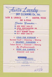 Matchbook Cover - Austin Laundry Austin TX Dry Cleaning 40 Strike