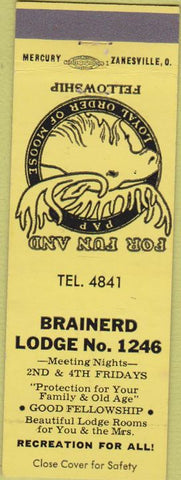 Matchbook Cover - Matchbook Cover Moose Lodge Brainerd MN