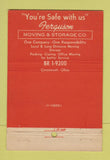 Matchbook Cover - Ferguson Moving Storage Cincinnati OH 40 Stick