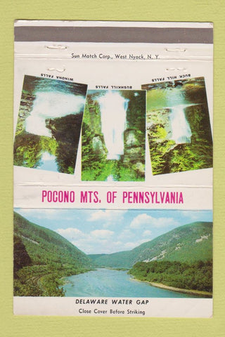 Matchbook Cover - Pocono Mountains PA 40 Strike