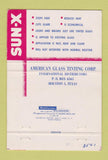 Matchbook Cover - Sun X Glass Tinting Wilkes Barre PA 40 Strike