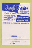 Matchbook Cover - Joseph Schmitz Toupee Hairpiece Philadelphia PA 40 Strike