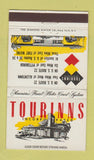 Matchbook Cover - Tourinns Allentown Pittsburgh PA Fort Wayne motels 36 Strike