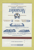 Matchbook Cover - Alexander Funeral Homes Evansville IN 40 Strike