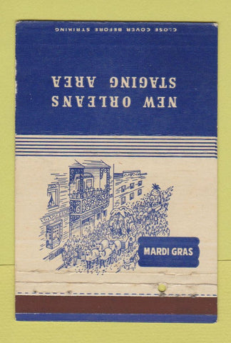 Matchbook Cover - Mardi Gras New Orleans LA Staging Military Postcard 40 Strike