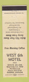 Matchbook Cover - West 6th Motel Eugene OR