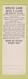 Matchbook Cover - State Line Hotel Casino Wendover NV