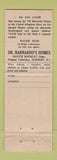 Matchbook Cover - Dr Barnardo's Homes UK England handicapped children