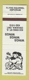Matchbook Cover - Wings Wing Wings Flying Squirrel Emporium Oshawa ON