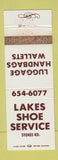 Matchbook Cover - Lakes Shoe Service WORN