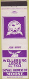 Matchbook Cover - Matchbook Cover Moose Lodge Wellsburg WV