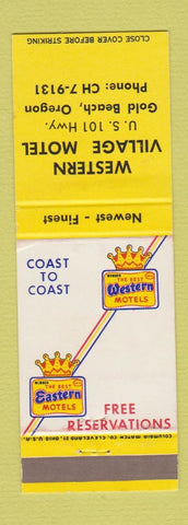 Matchbook Cover - Western Village Motel Gold Beach OR Best Western