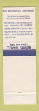 Matchbook Cover - Best Western Thunderbird Lodge Medford OR