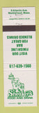 Matchbook Cover - Sneakers Restaurant Marblehead MA