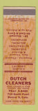 Matchbook Cover - Dutch Cleaners Denver Colorado