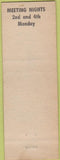 Matchbook Cover - Matchbook Cover Moose Lodge Mount Morris IL