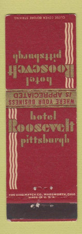 Matchbook Cover - Hotel Roosevelt Pittsburgh PA