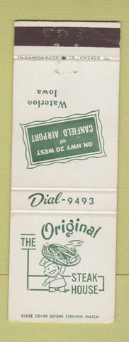 Matchbook Cover - Original Steak House Waterloo IA