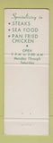 Matchbook Cover - Original Steak House Waterloo IA